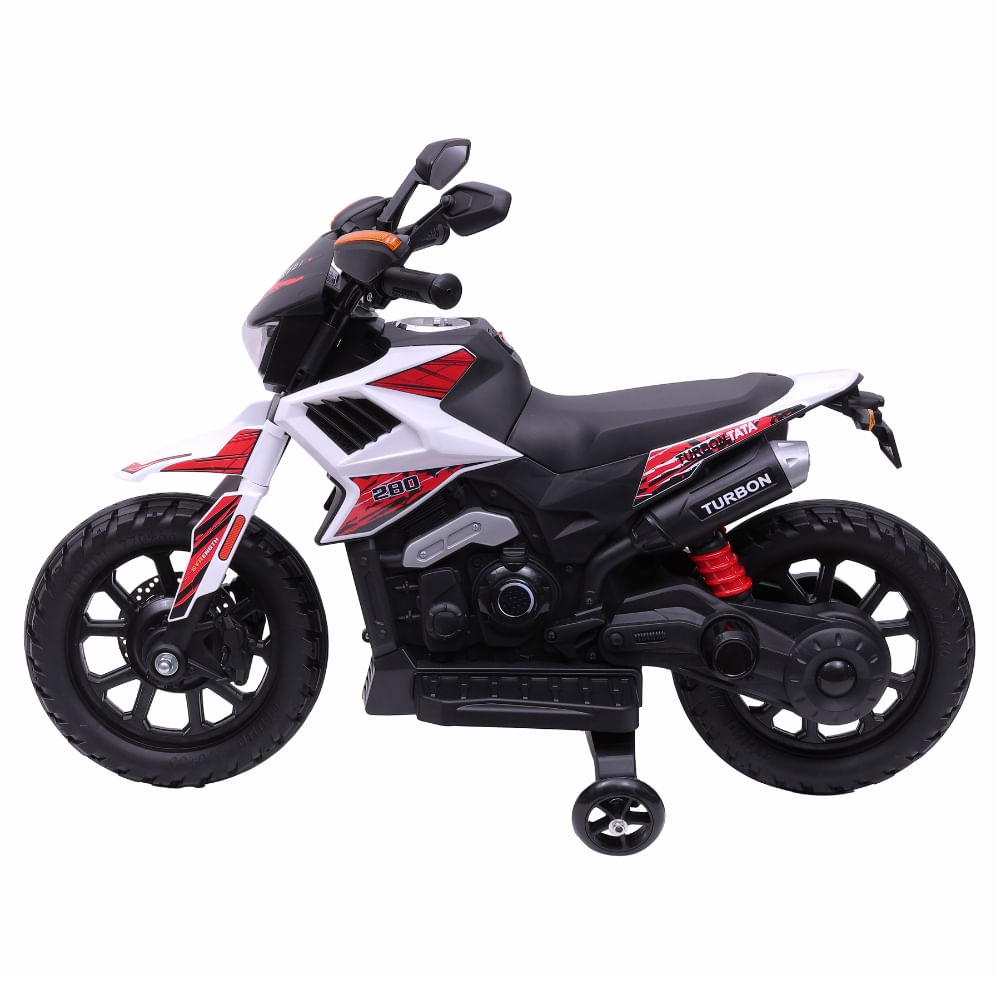 Moto Elétrica Infantil Turbon com Rodinhas Branco Zippy Toys