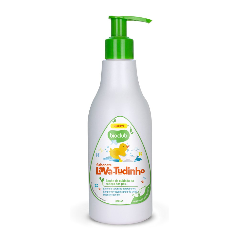 Sabonete Líquido Natural Infantil Lava Tudinho 300ml Bioclub