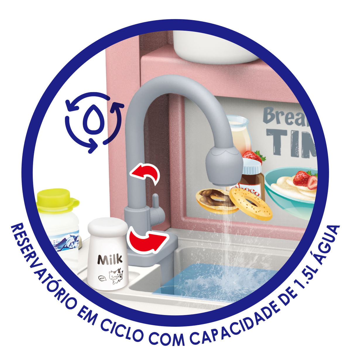 Cozinha Infantil Completa C/ Efeitos MasterCook Replay Kids
