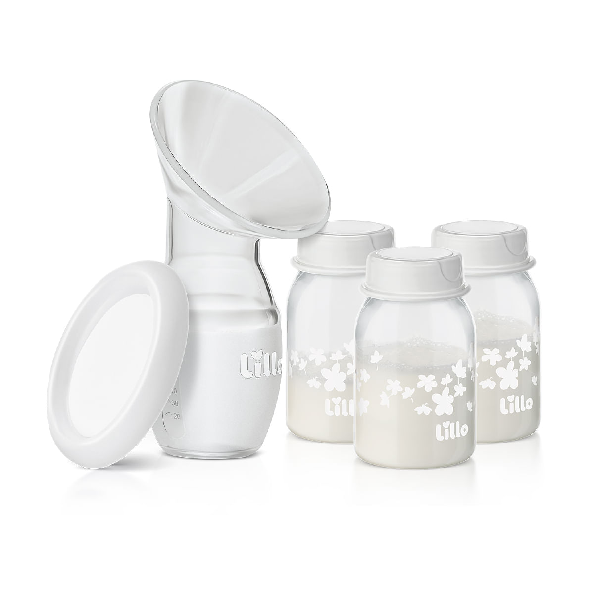 Kit Coletor de Leite Materno com 3 frascos 120ml - Lillo