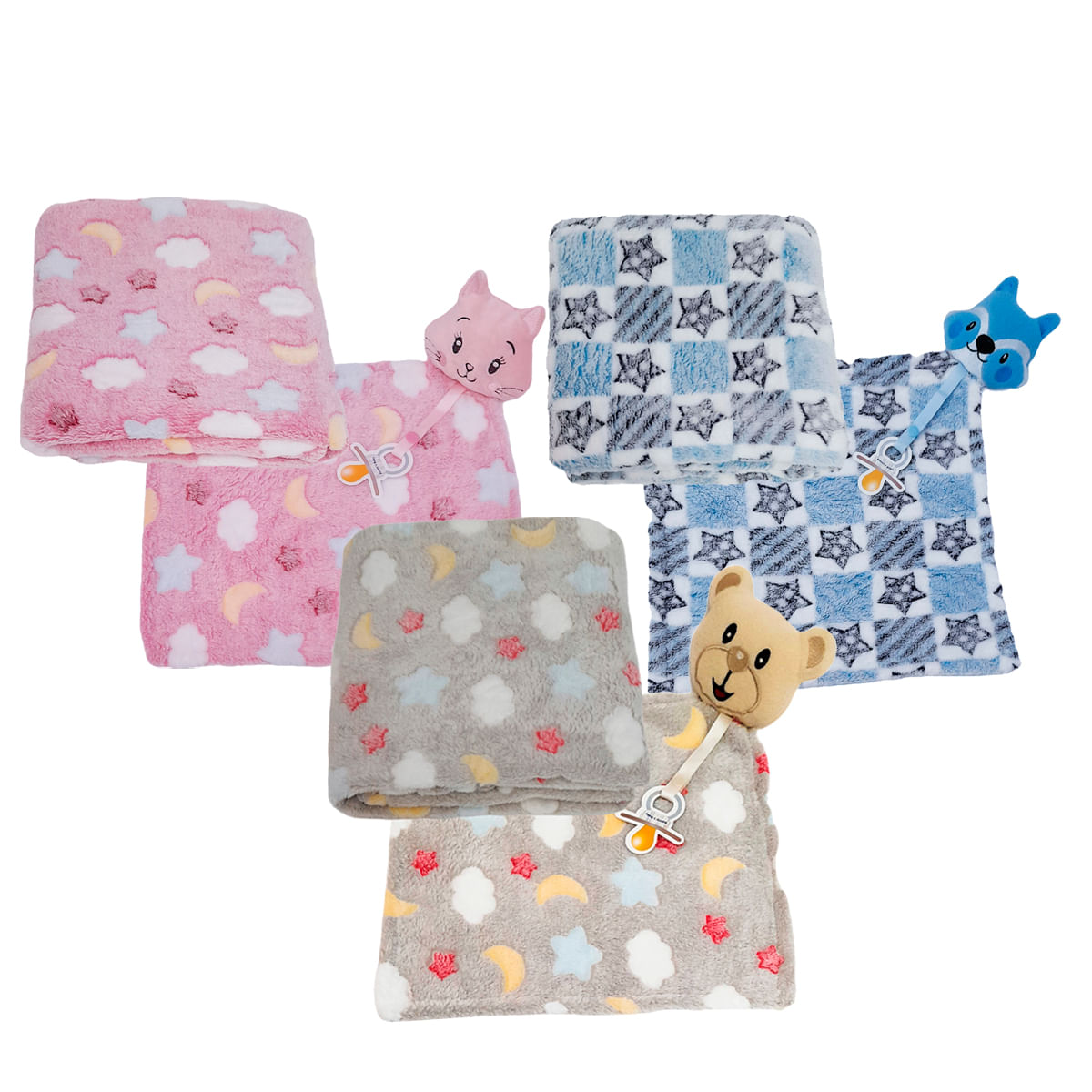 Kit Naninha e Manta Para Bebê Hannys Baby