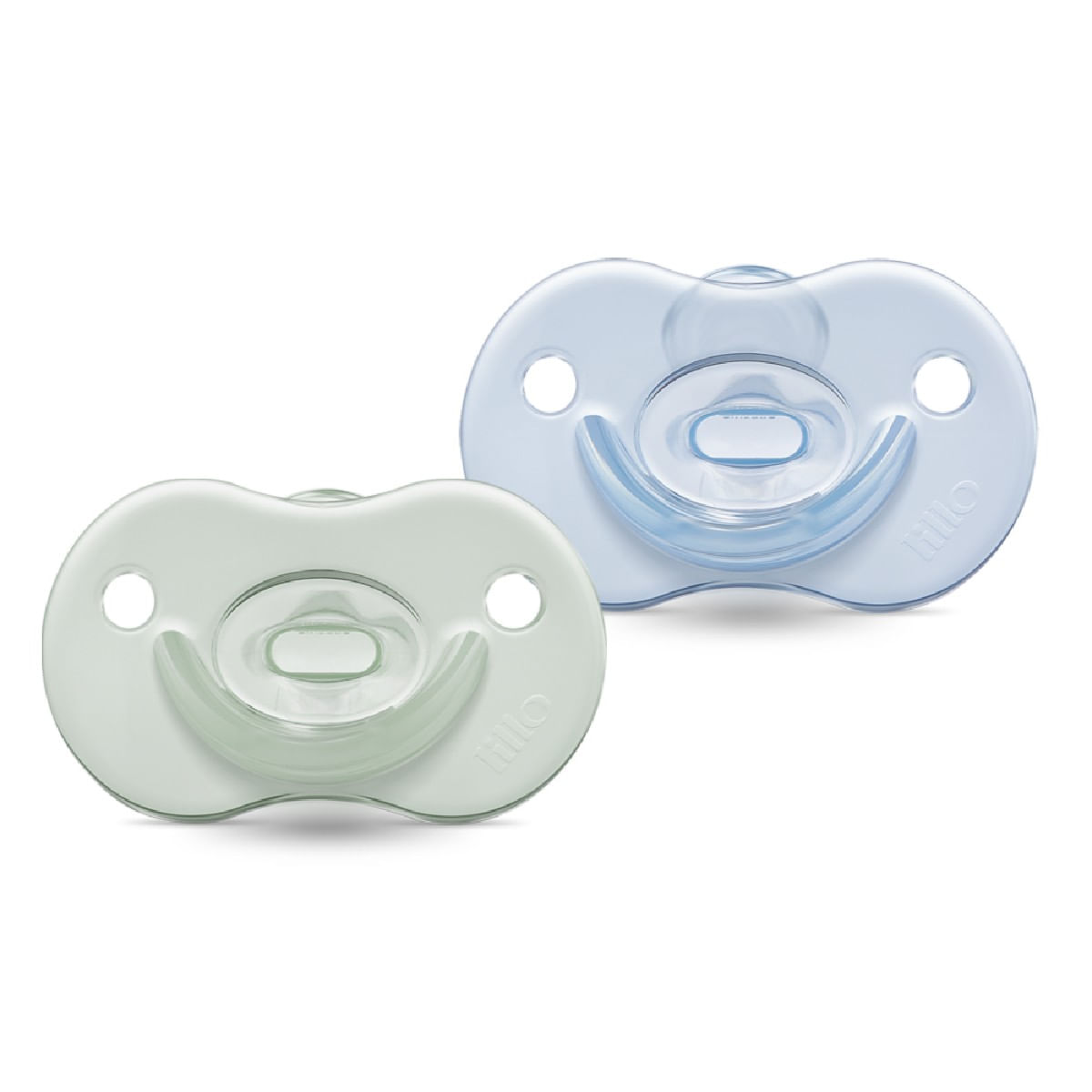 Kit 2 Chupetas 100% Silicone Night Day 6m+ Azul - Lillo