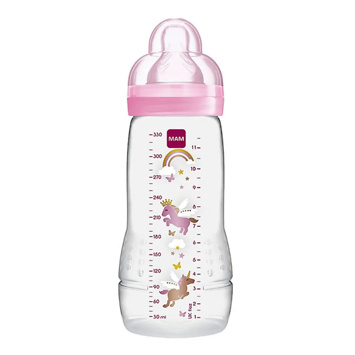 Kit 2 Mamadeiras Easy Active 270/330ml 2m+ Rosa - MAM