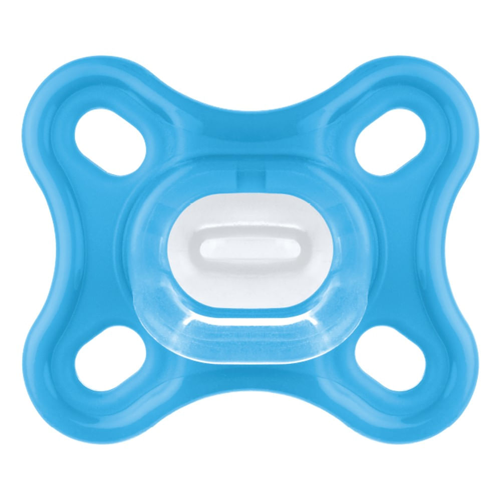 Kit 2 Chupetas Confort 100% Silicone 0-2 Meses Azul - MAM