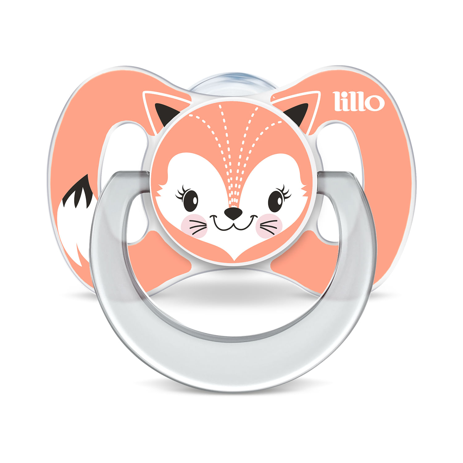 Chupeta Bico de Silicone Funny Animais 0m+ Rosa - Lillo
