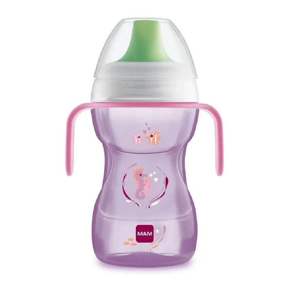 Copo de Transição Infantil Fun To Drink 270ml 8M+ Rosa - MAM