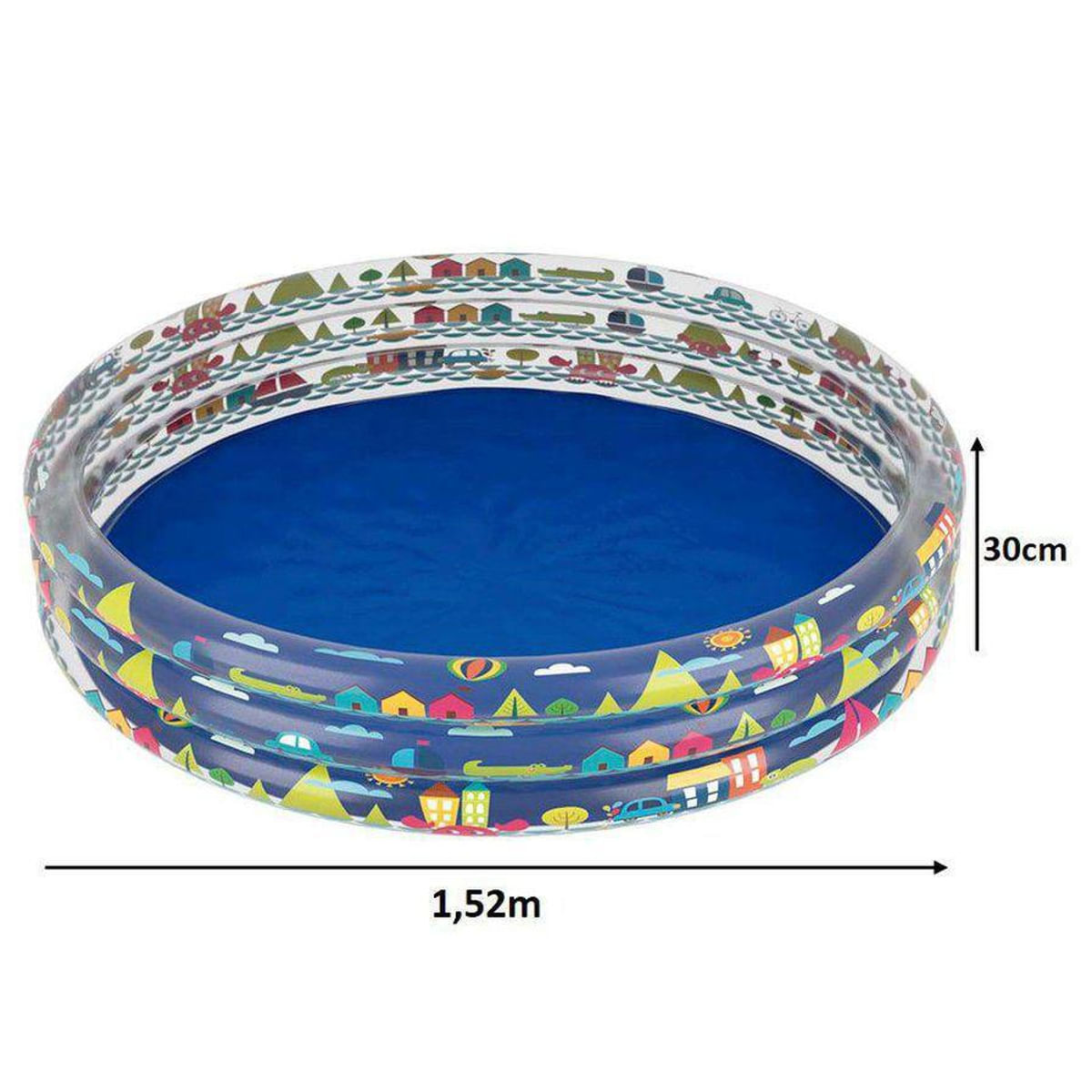 Piscina Banheira Inflável Infantil Redonda 450 Litros  - Mor