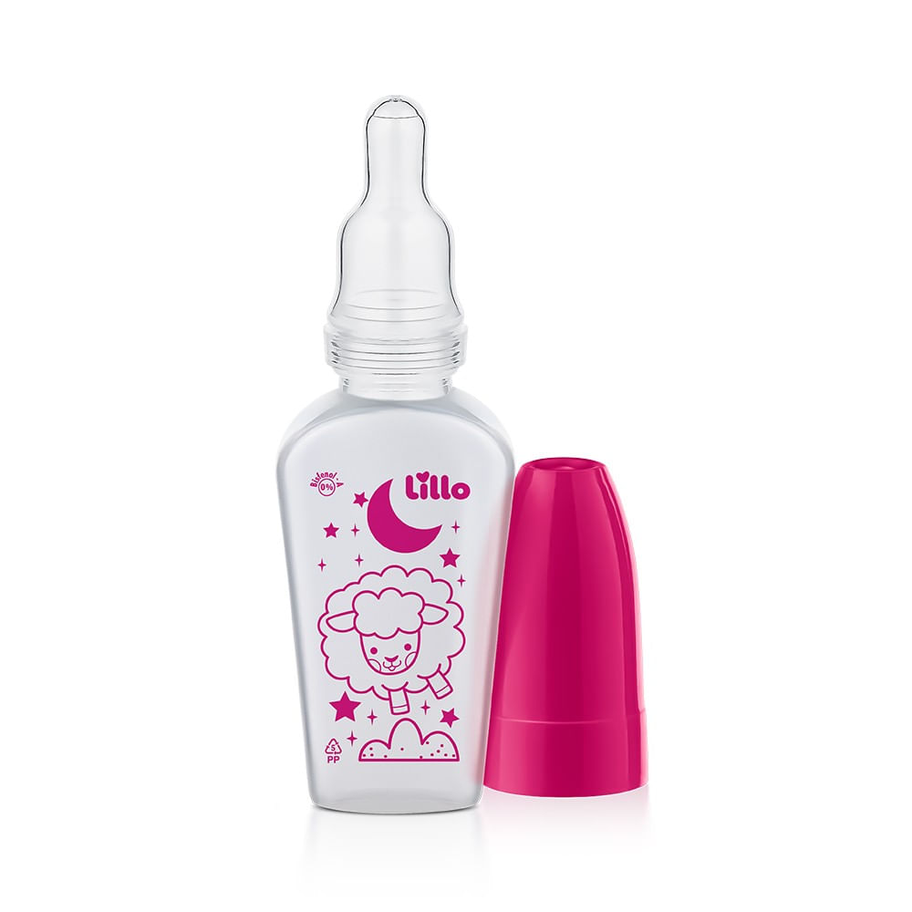 Kit 3 Mamadeiras Evolução Divertida 50/120/240ml Rosa- Lillo