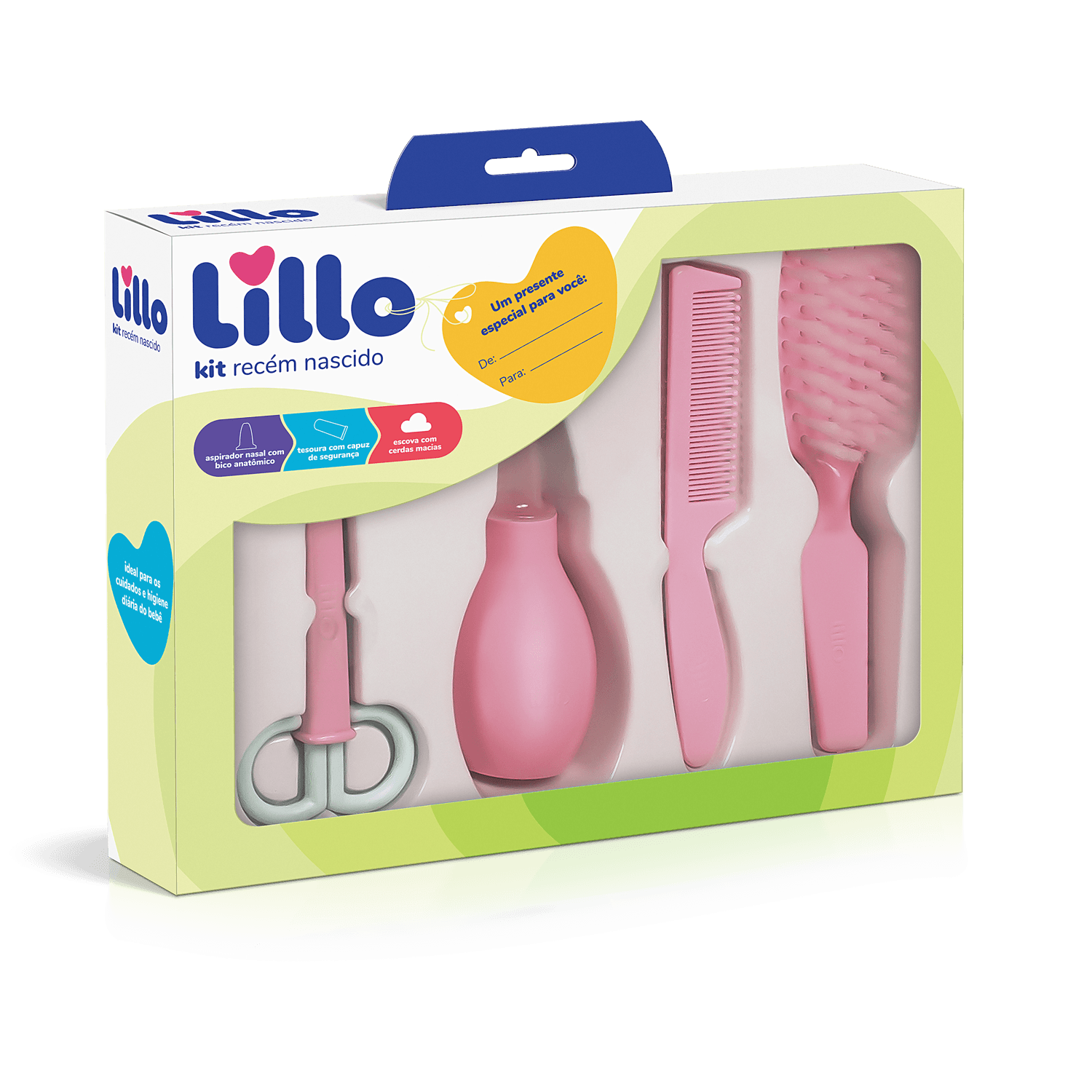Kit De Higiene Para Recém Nascido Rosa - Lillo