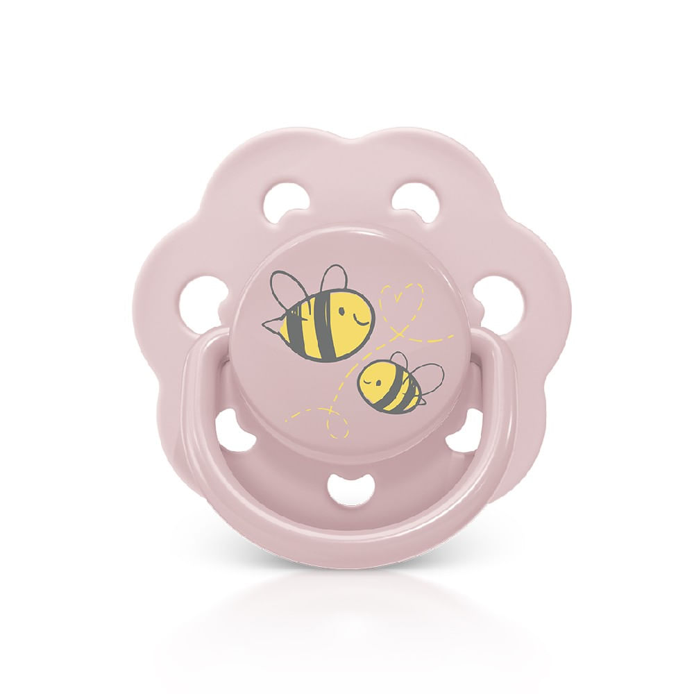 Chupeta com Bico em Silicone Candy 6m+ Rosa – Lillo