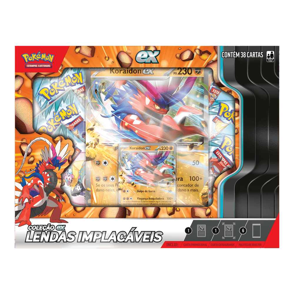 Cartas Pokémon Jogo Lendas Implacáveis 38 Cards - Copag