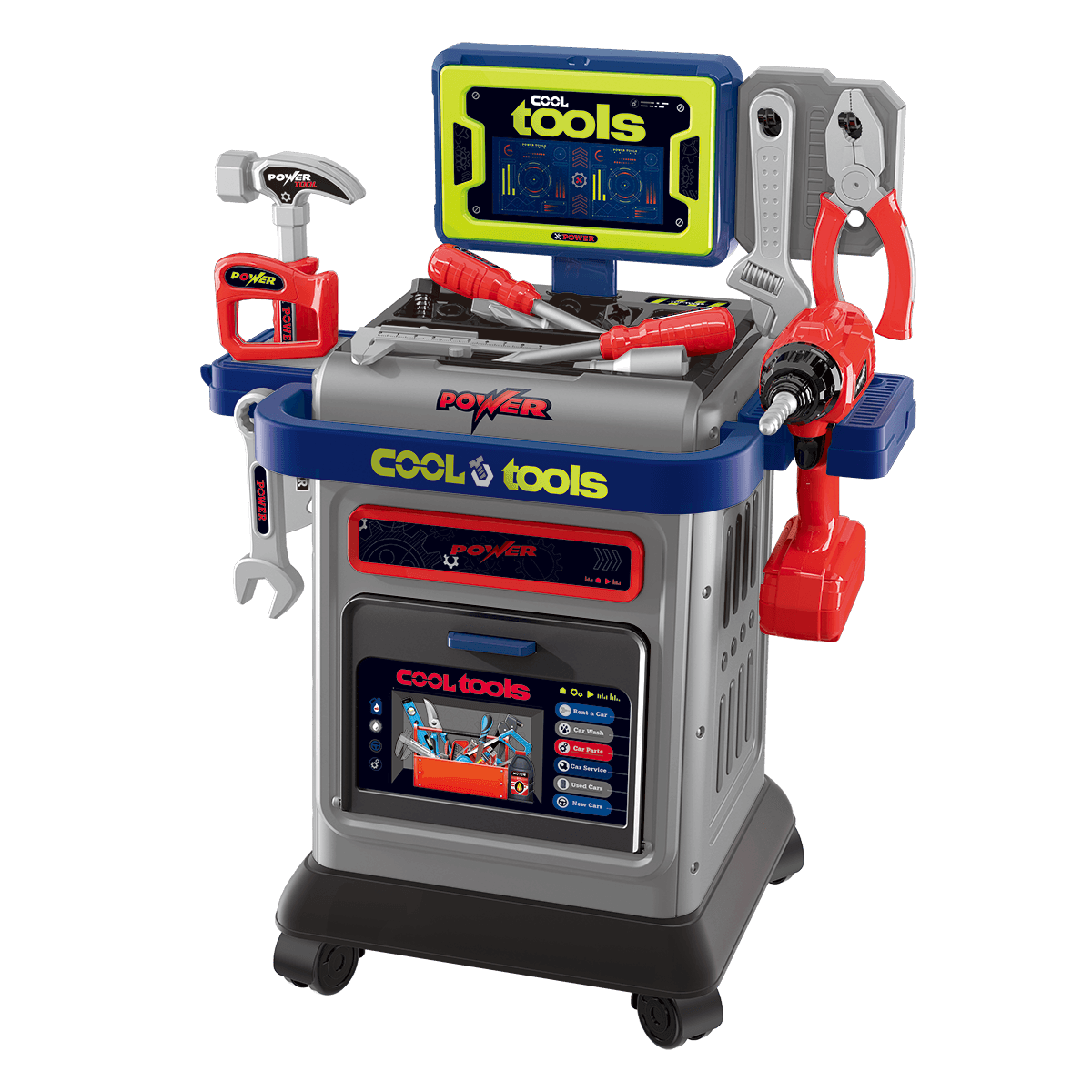 Bancada Carrinho de Ferramentas Infantil Top Tool Maxi Toys