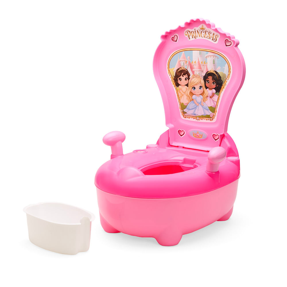 Troninho Penico Infantil Musical Princesas Rosa Maxi Baby