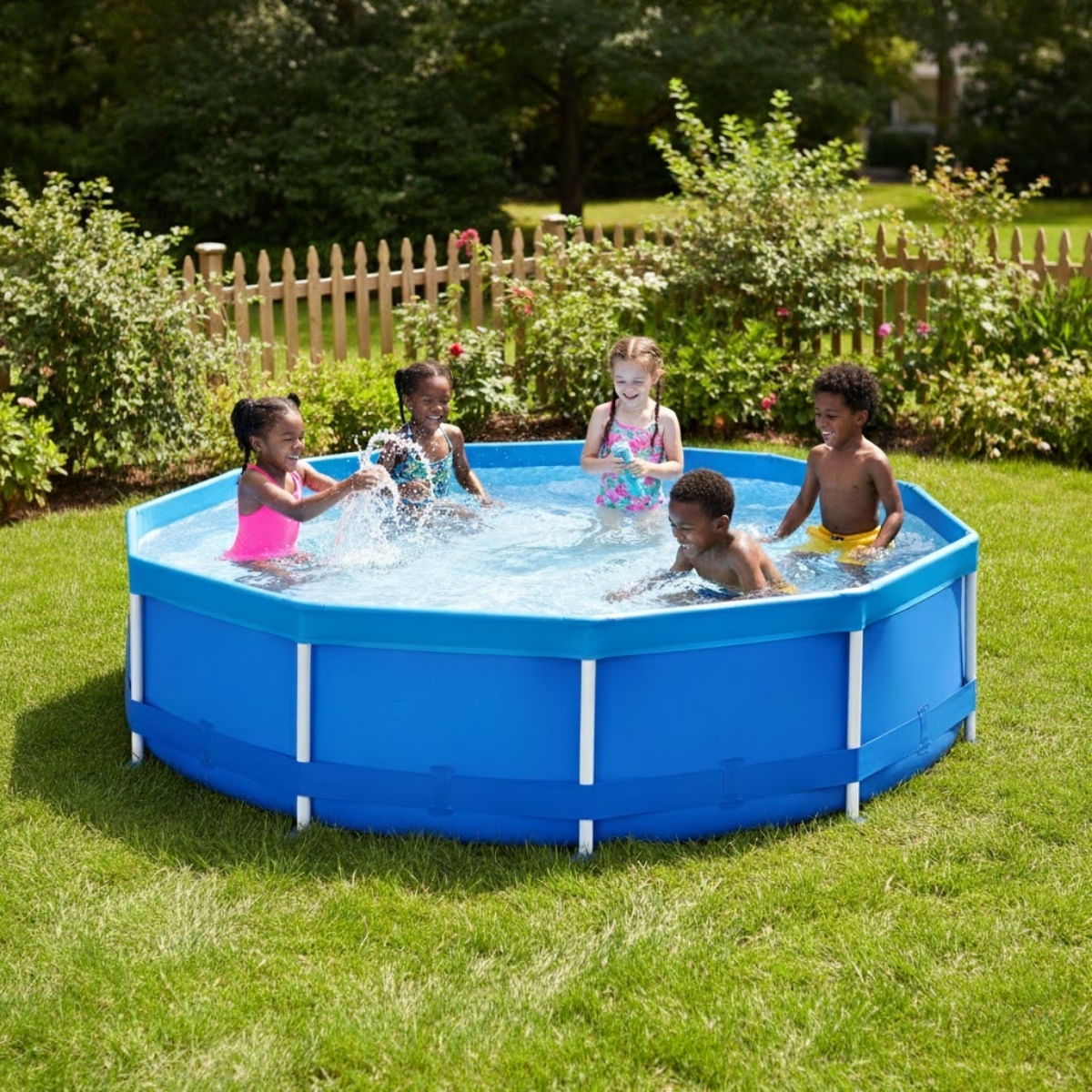 Piscina Redonda Estrutural Grande PVC 5500 Litros - Mor