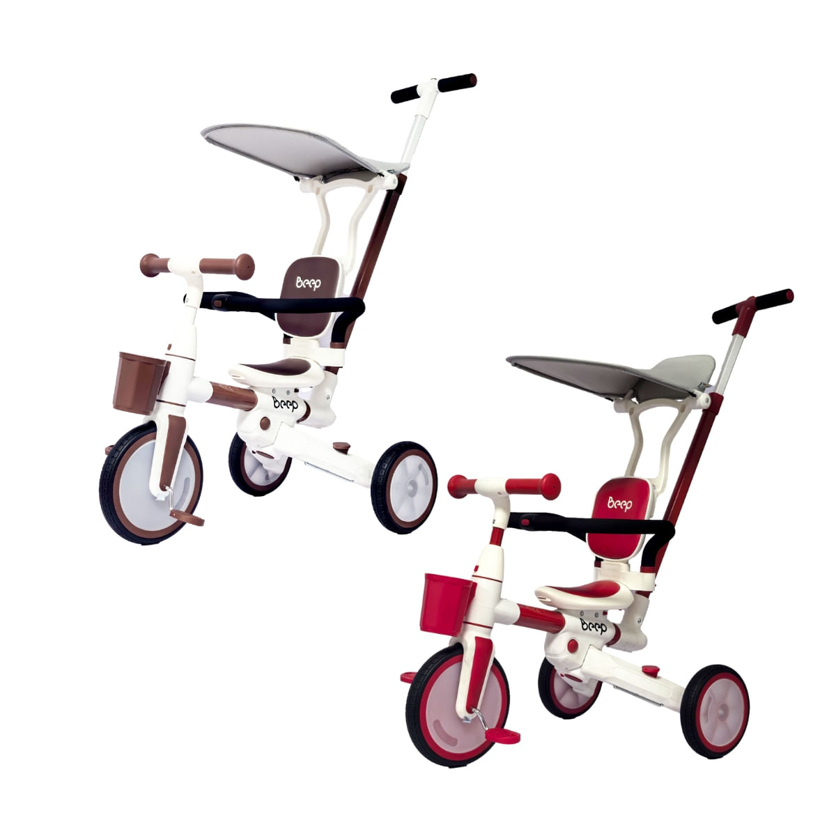 Triciclo Bicicleta Equilíbrio Sem Pedal 4 em1 Beep Maxi Toys