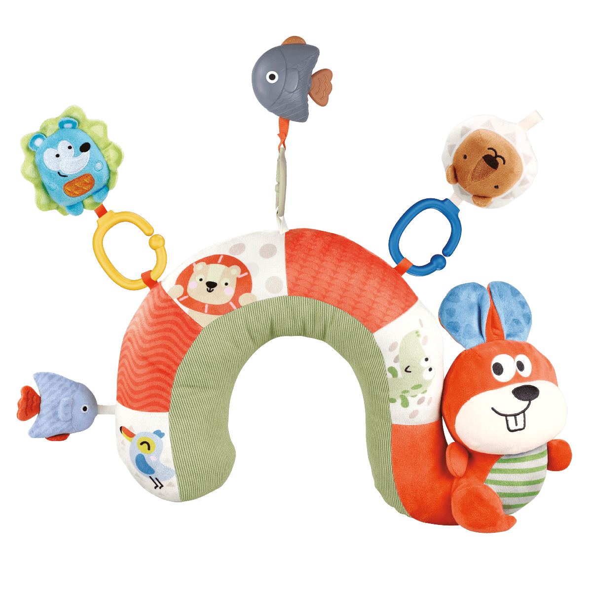 Almofada Atividade Bebê TummyTime Sensorial Squeak Maxi Baby
