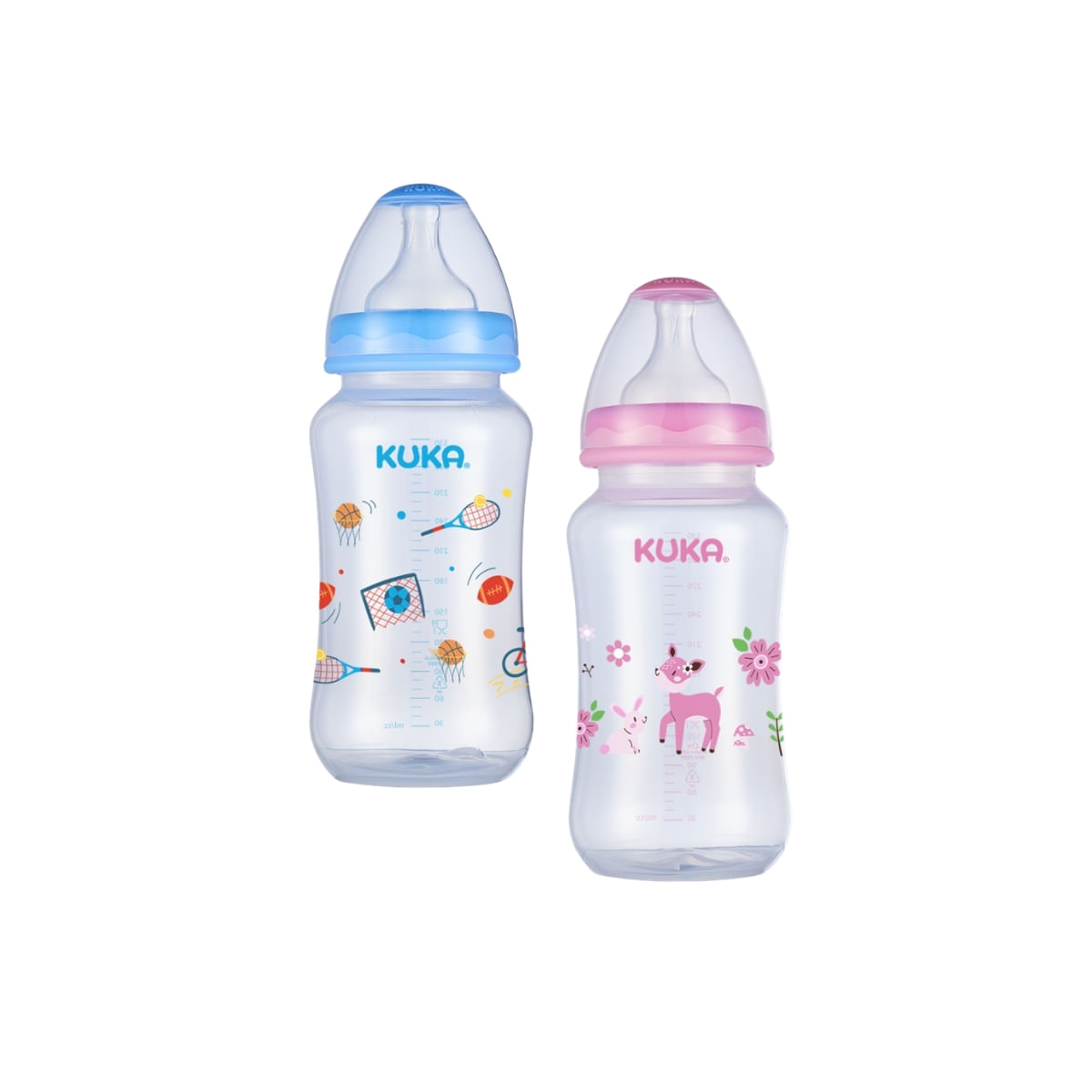 Mamadeira Bico Silicone Universal Antivazamento 330ml Big Natural 0m+ Kuka