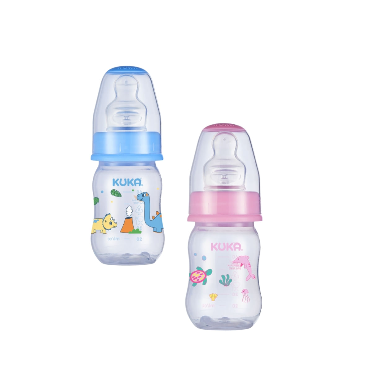 Mamadeira Bico Silicone 0m+ Natural Color 70ml Válvula Respiro Kuka