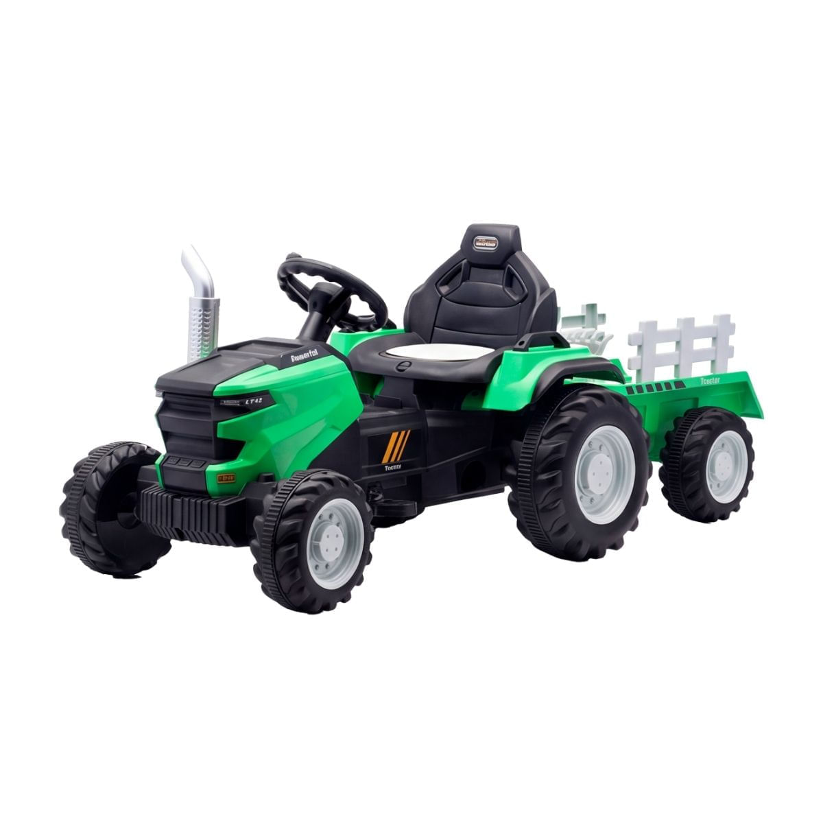 Mini Trator Elétrico Infantil 12v Reboque Frente/Ré Bluetooth LED Maxi Toys